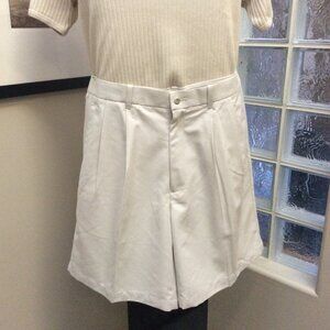 PERRY ELLIS Men's Dress Shorts Size 38 Ivory Casual, Golf Club, Resort Vacation